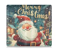 GuoChe Pu Leather Car Registration and Insurance Card Holder Men Women Auto Glove Box Organizer for Cards, Essential Document Driver License Joyful Santa in Snowy Christmas Celebration