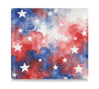 GuoChe Pu Leather Car Registration and Insurance Card Holder Men Women Document Wallet for Essential Document, Driver License, Cards Red White Blue Tie Dye Usa Flag Stars Stripes