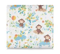 GuoChe Pu Leather Car Registration and Insurance Card Holder Men Women Truck Accessories for Documents, Cards, License Monkey Tropical Pattern