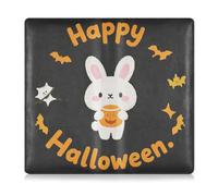 GuoChe Pu Leather Car Registration and Insurance Card Holder Men Women Truck Accessories for Essential Document, Driver License, Cards Happy Halloween Cartoon Cute Rabbit
