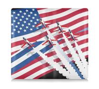 GuoChe Pu Leather Car Registration and Insurance Holder Men Women vehicle Glove Box Organizer for Cards, Essential Document Driver License Patriotic Usa Flag Fighter Jets Boys 4th Of July