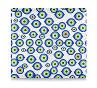 GuoChe Pu Leather Car Registration & Insurance Card Holder Men Women Wallet Accessories Case for any Car, Truck, Motorcycle, Trailer or Boat Evil Eye Blue