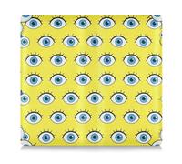 GuoChe Pu Leather Car Registration & Insurance Card Holder Men Women Wallet Accessories Case for any Car, Truck, Motorcycle, Trailer or Boat Evil Eye Blue and Yellow
