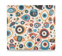 GuoChe Pu Leather Car Registration & Insurance Card Holder Men Women Wallet Accessories Case for any Car, Truck, Motorcycle, Trailer or Boat Evil Eyes on Red Black