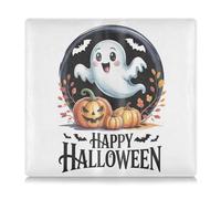 GuoChe Pu Leather Registration and Insurance Card Holder Men Women Car Essentials for ID, Driver's License, Key Contact Information Cards Pumpkin - Rings Spirit Halloween