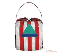 GuoChe Puerto Rico Flag Coqui Sun Taíno Boricua Pride Yarn Bags Crochet Storage Organizer with Holes Crochet Tote for Crochet Holder Knitting Supply