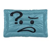GuoChe Question Mark Confused Look Washable Cat Kennel Crate Pad Soft Comfortable Anti-Slip Bottom for Medium/Large Dogs 36" x 24"