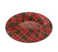 GuoChe Red Black Plaid Pattern Classic Tartan Style Pet Cat Beds Calming Anti Anxiety fluffier Kitten Beds for Extra Small Size Pets Sleeping