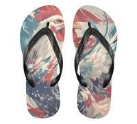 GuoChe Rubber flip flops for men cushion flops men for Shower Swimming Pool home, Rooster Flag Art Print, X-Large