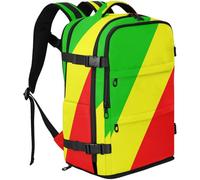 GuoChe Rucksack Twill Tote Fabric Fits 16 Inch Laptop with Adjustable Shoulder Straps for College Students, National Flag of the Republic of the Congo, One Size, Basic-multipurpose-backpacks