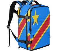 GuoChe Rucksack Twill Tote Fabric Fits 16 Inch Laptop with Adjustable Shoulder Straps for College Students, National Flag of the Democratic Republic of the, One Size, Basic-multipurpose-backpacks