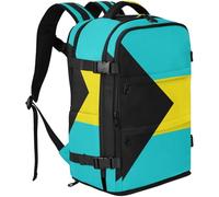 GuoChe Rucksack Twill Tote Fabric Fits 16 Inch Laptop with Adjustable Shoulder Straps for College Students, National Flag of the Bahamas, One Size, Basic-multipurpose-backpacks