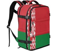 GuoChe Rucksack Twill Tote Fabric Fits 16 Inch Laptop with Adjustable Shoulder Straps for College Students, National Flag of Belarus, One Size, Basic-multipurpose-backpacks