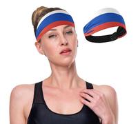 GuoChe Russia Flag Cooling Fabric Headbands for Women Elastic Sweat Band for Yoga Athletic Sports Volleyball Yoga