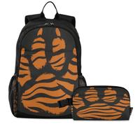 GuoChe School Backpack with Lunch Bag Kids Bookbag Laptop Daypack | Cooler Tigeraufdruck Pfote Panther Love _ Tierdruck-design