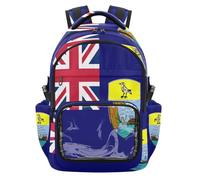 GuoChe School Clear Backpack Large Capacity Casual Backpack Travel Bag for Student School Workout, Age 7-18, Flag of Saint Helena, Ascension and Tristan Da, One Size, Childrens-school-backpacks