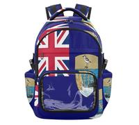 GuoChe School Clear Backpack Large Capacity Casual Backpack Travel Bag for Student School Workout, Age 7-18, Flag of South Georgia and the South Sandwich, One Size, Childrens-school-backpacks