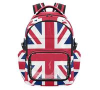 GuoChe School Clear Backpack Large Capacity Casual Backpack Travel Bag for Student School Workout, Age 7-18, Flag of Saint Helena, One size