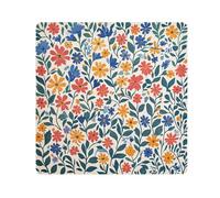 GuoChe Self-Adhesive Cosmetic Bag Cloth Spring Cute Flowers Rustic Make Up Organizers Wrap Camera Lens Cloth Wrapper For Toiletries 13.8 X 13.8, spring cute Flowers rustic66, 13.8x13.8in, Art Deco