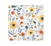 GuoChe Self Adhesive Cosmetic Bag Cloth Spring Cute Flowers Rustic Travel Organizer Wrap Camera Lens Cloth Wrapper Makeup For Women 21.7 X 21.7, spring cute Flowers rustic31, 21.7x21.7in, Art Deco