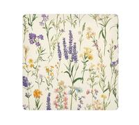 GuoChe Self-Adhesive Make Up Bag Pouchs Cloth Spring Flowers Lavender Daisy Beige Makeup Organizer Wrap Camera Lens Cloth Wrapper Makeup For Women 17.7 X 17.7, spring Flowers Lavender Daisy Beige85,