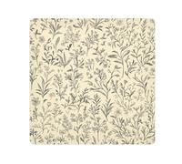 GuoChe Self Adhesive Make up Pouchs Cloth Spring Flowers Leaves Beige Cosmetic Organizer Wrap Camera Lens Cloth Wrapper Organizer Bags For Women 17.7 X 17.7, spring Flowers leaves Beige59,