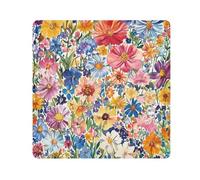 GuoChe Self-Adhesive Makeup Bag Cloth Watercolor Flowers Colorful Jewelry Organizer Wrap Camera Lens Cloth Wrapper For Organization 13.8 X 13.8, watercolor flowers colorful621, 13.8x13.8in, Art Deco