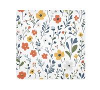 GuoChe Self Adhesive Makeup Travel Bag Cloth Spring Cute Colorful Florals White Make Up Organizers Wrap Camera Lens Cloth Wrapper Organizer Bags For Women 21.7 X 21.7, spring cute colorful Florals