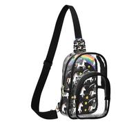 GuoChe Shoulder Bag Transparent PVC Polyester Material Compact Size Adjustable Strap Multi Pockets Large Main Pocket Easy, Halloween Fantasy Creature Costume Grim Reaper, One Size