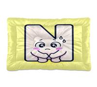 GuoChe Shy Cartoon Letter N Art Washable Pet Bed Mat Soft Comfortable Anti-Slip Bottom for Medium/Large Dogs 36" x 24"