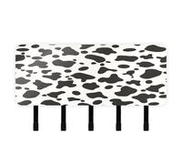 GuoChe Simple Cow Print Pattern Vector Art Style Key for wall with Mail Organizer & 5 Self-Adhesive Hanging wall Hook for Room Decor Entryway Kitchen