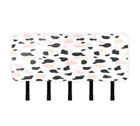 GuoChe Simple Cow-Print Pattern Vector Illustration on A White Background Key for wall with Mail Organizer & 5 Self-Adhesive Hanging wall Hanging for Home Decor Entryway Kitchen