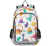 GuoChe Sloth Tree Kids Flip Top Backpack, Dino Volcano Tree, One Size, Classic Kids Backpack