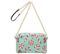 GuoChe Small Crossbody Bag Women Vegan Leather Women's Purses Waterproof Shoulder Handbags For Women Candy Canes