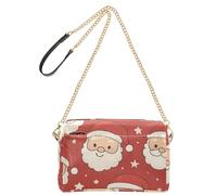 GuoChe Small Crossbody Bags For Women Vegan Leather Casual Purse Waterproof Shoulder Handbag For Travel Christmas Santa Faces
