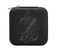 GuoChe Small Jewelry Travel Case Small Jewelry Case Travel Mini Jewelry Case Travel Essentials Z Initial Rings Rings Holder Organizer Box Valentine's Day Wedding Gifts for Bride Sister Grandma