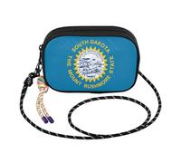 GuoChe Small Purse Crossbody Men Beauty with Adjustable Strap Messenger Bag Crossbody For Hiking Traveling, South Dakota State Flag, One Size