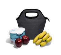 GuoChe Snake Skin Print Style on The Backgroud Of Darkgray Reusable Lunch Bags with Curved Handle Lunch Box Women Leakproof Cooler Bag Small for Hiking Camping