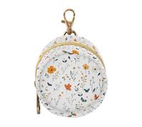 GuoChe Spring Cute Colorful Florals White Newborned Boy Pacifier Holder with Zipper and Clip Coin Purse Change Holder, Baby Items Container Box