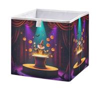 GuoChe Storage Bin Foldable Cloth Storage Organizer Baskets for Toys Pantry Shelves Cabinet Enchanted Halloween Magician Show
