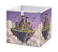 GuoChe Storage Cubes Bins Foldable Cloth Storage Organizer Baskets for Toys Books Shelves Closets Fantasy Halloween Floating Castle
