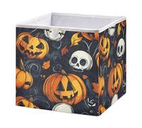 GuoChe Storage Cubes Bins Foldable Organizer Basket for Closet And Toys Seamless All Saints' Day Happy Halloween Pattern