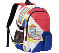 GuoChe Student Backpack All Over Print 30L Capacity with Multi Pockets for Outdoor Daypack, Flag of Sint Maarten, One Size, Basic-multipurpose-backpacks