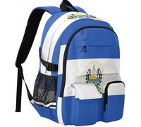 GuoChe Student Backpack Wear Resistant One Size with Magnetic Buckle for School Backpack, National Flag of El Salvador, One Size, Basic-multipurpose-backpacks