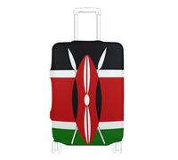 GuoChe Suitcase Cover Fits 18-20/22-24/26-28/29-32 Inch Suitcases Soft Luggage Cover Anti-Lost Design Suitcase Protector for Travel National Flag Of Kenya