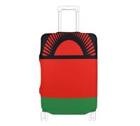 GuoChe Suitcase Cover Fits 18-20/22-24/26-28/29-32 Inch Suitcases Soft Luggage Cover Anti-Lost Design Suitcase Protector for Travel, National Flag of Malawi, XL 29-32 in, Vintage