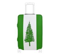 GuoChe Suitcase Cover Fits 18-20/22-24/26-28/29-32 Inch Suitcases Soft Luggage Cover Hidden Side Zippers Travel Luggage Cover, Flag of New Caledonia, S 18-20 in, Vintage