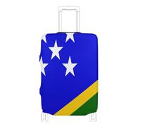 GuoChe Suitcase Cover Fits 18-20/22-24/26-28/29-32 Inch Suitcases Soft Luggage Cover Hidden Side Zippers Travel Luggage Cover, National Flag of Solomon Islands, M 22-24 in, Vintage