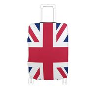 GuoChe Suitcase Cover Fits 18-20/22-24/26-28/29-32 Inch Suitcases Soft Luggage Cover Hidden Side Zippers Travel Luggage Cover, Flag of Saint Helena, M 22-24 in, Vintage