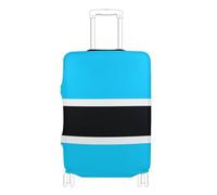 GuoChe Suitcase Cover Fits 18-20/22-24/26-28/29-32 Inch Suitcases Soft Luggage Cover with Elastic Drawstring/Buckle（固定插扣） Suitcase Protector for Travel, National Flag of Botswana, L 26-28 in, Vintage